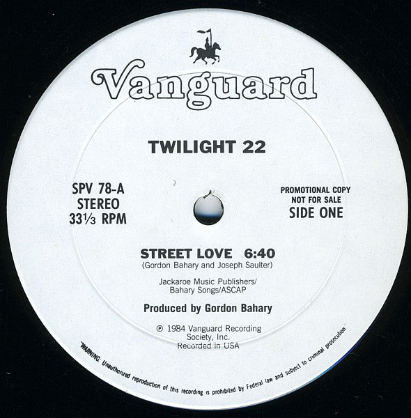 Twilight 22 : Street Love (12", Promo)