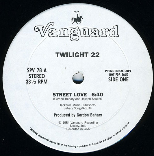 Twilight 22 : Street Love (12", Promo)