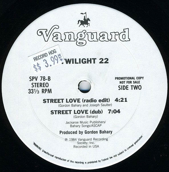 Twilight 22 : Street Love (12", Promo)
