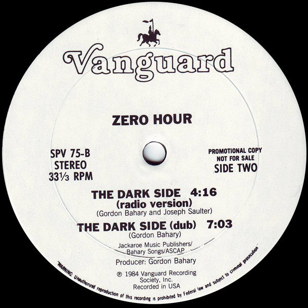 Zero Hour : The Dark Side (12", Promo)