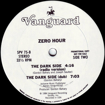 Zero Hour : The Dark Side (12", Promo)