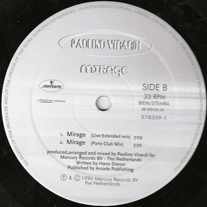 Paolino Virardi : Mirage (12")