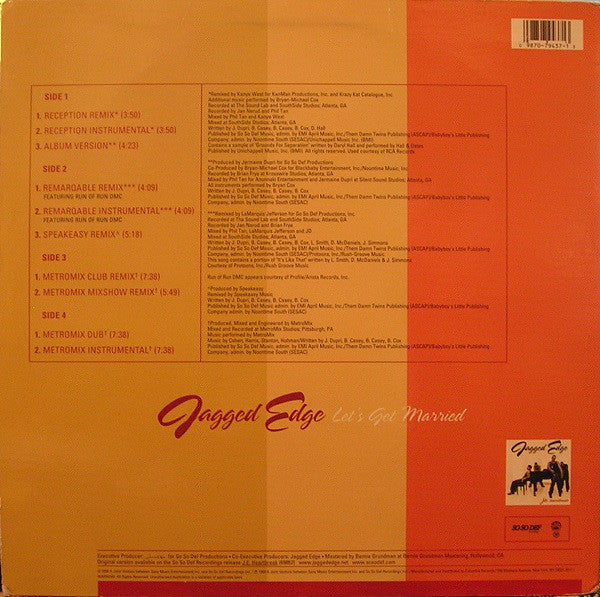 Jagged Edge (2) : Let's Get Married (2x12")