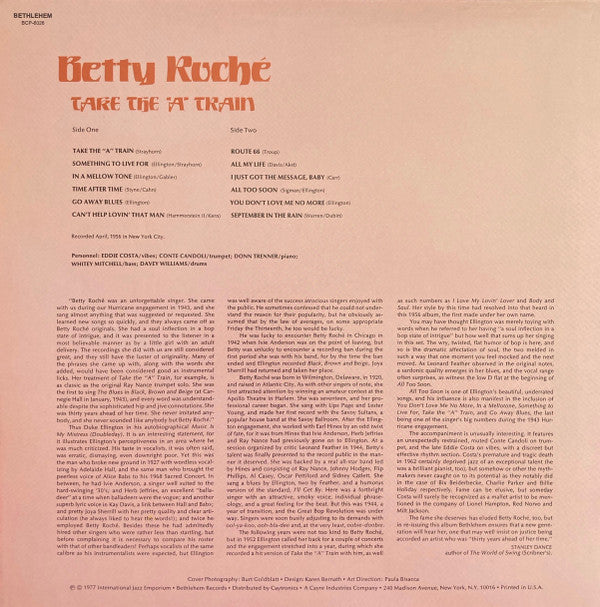 Betty Roché : Take The "A" Train (LP, RE)