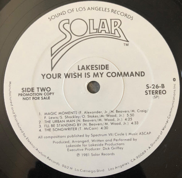 Lakeside : Your Wish Is My Command (LP, Album, Promo, Gat)