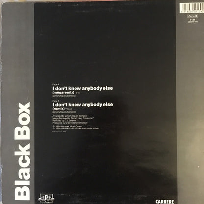 Black Box : I Don't Know Anybody Else (Megaremix) (12", Maxi)
