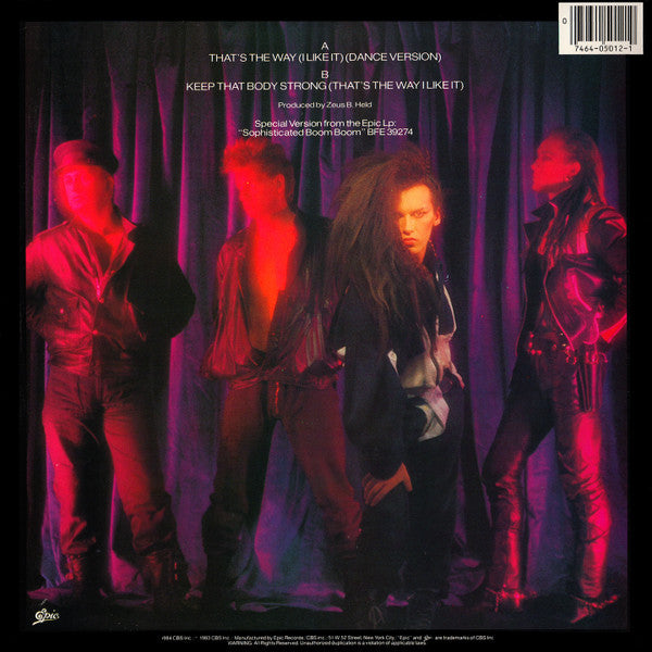 Dead Or Alive : That's The Way (I Like It) (Dance Version) (12")