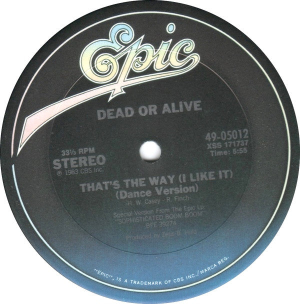 Dead Or Alive : That's The Way (I Like It) (Dance Version) (12")