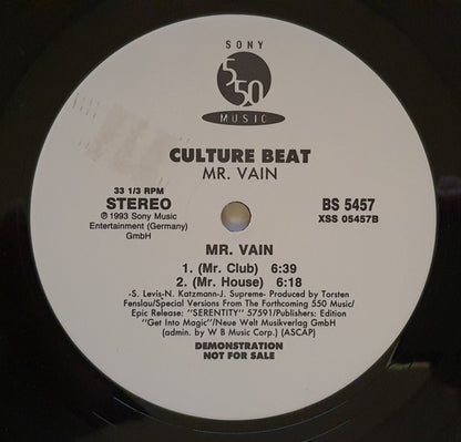 Culture Beat : Mr. Vain (Remixes) (2x12", Promo)