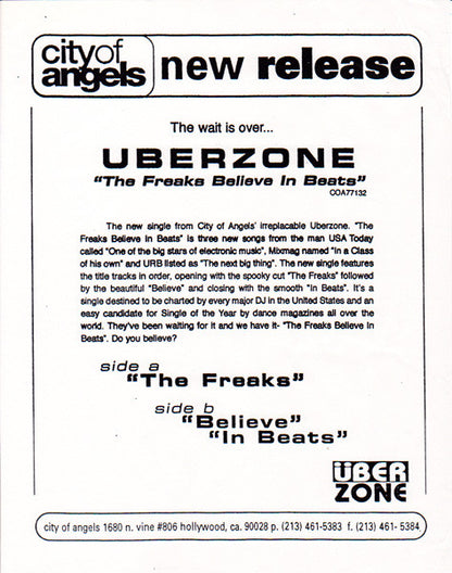 Überzone : The Freaks Believe In Beats (12")
