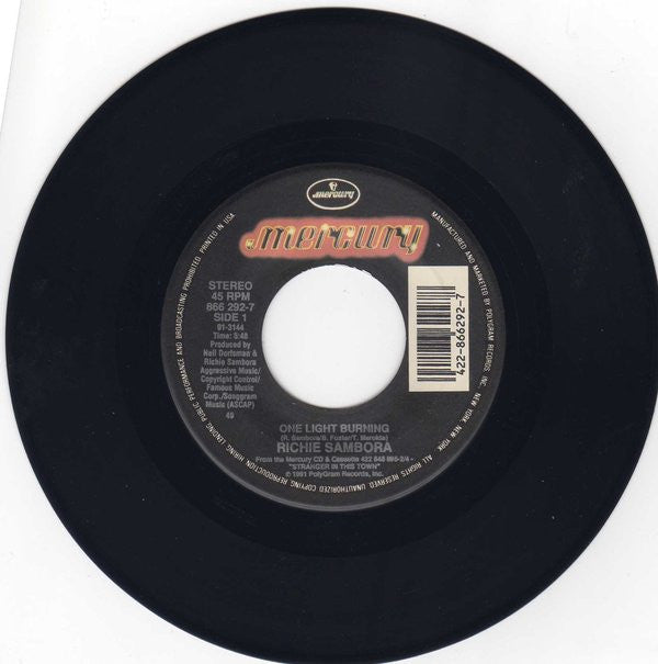 Richie Sambora : One Light Burning / River Of Love (7")