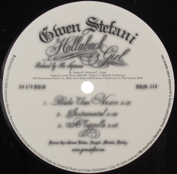 Gwen Stefani : Hollaback Girl (12")