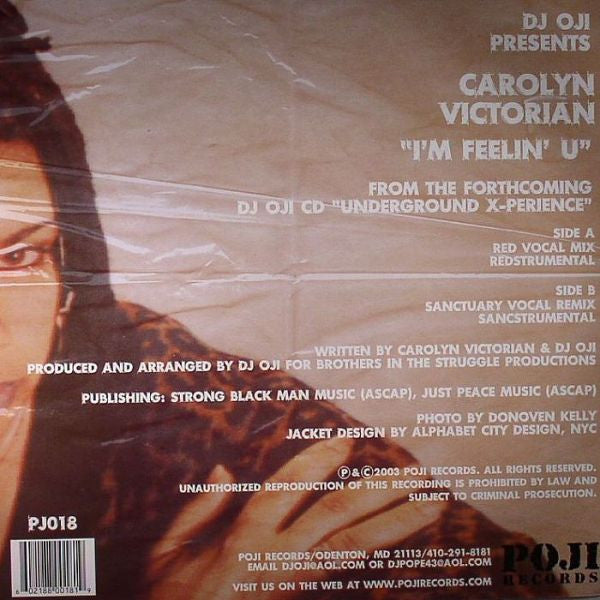 DJ Oji Presents Carolyn Victorian : I'm Feelin' U (12")