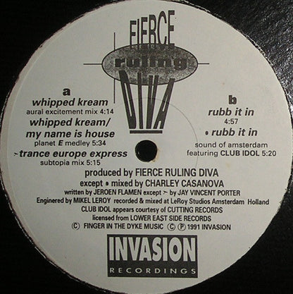 Fierce Ruling Diva : Whipped Kream (12")