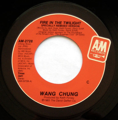 Wang Chung : Fire In The Twilight (7", Single)