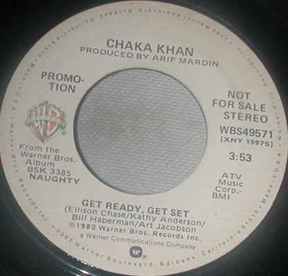 Chaka Khan : Get Ready, Get Set  (7", Single, Mono, Promo)