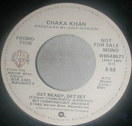 Chaka Khan : Get Ready, Get Set  (7", Single, Mono, Promo)