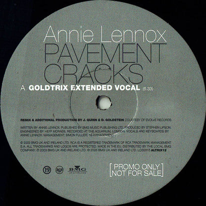 Annie Lennox : Pavement Cracks (12", Promo)