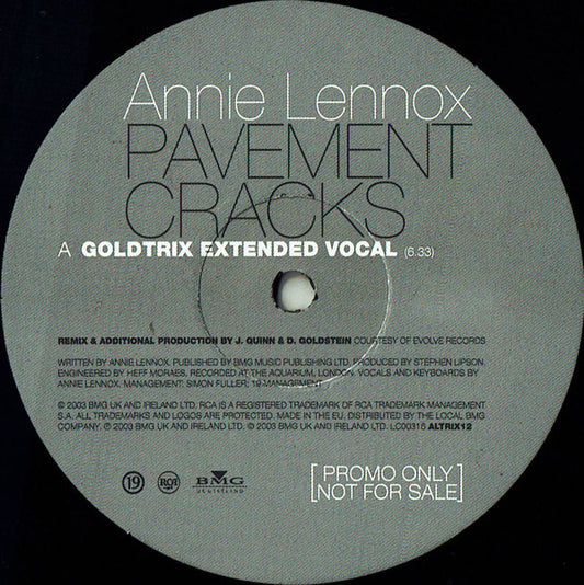 Annie Lennox : Pavement Cracks (12", Promo)