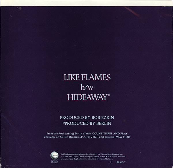 Berlin : Like Flames (7", Single)