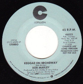 Bob Marley : Reggae On Broadway (7", Promo, SP)