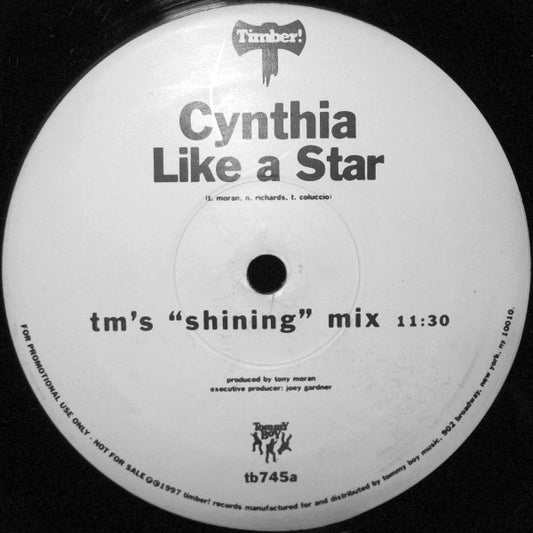 Cynthia : Like A Star (12", Promo)