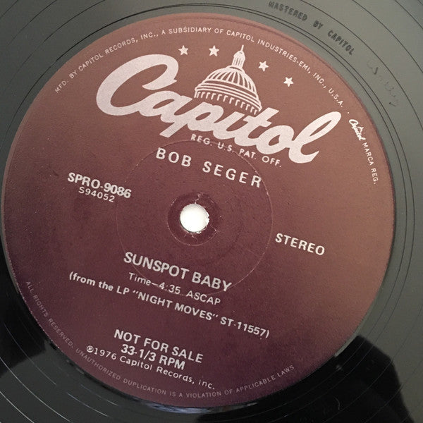 Bob Seger And The Silver Bullet Band : Old Time Rock & Roll / Sunspot Baby (12", Single, Promo)