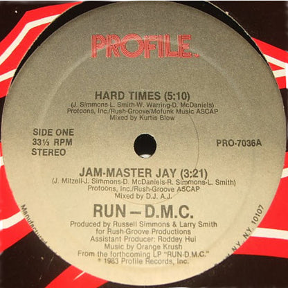 Run-D.M.C.* : Hard Times / Jam-Master Jay (12", Single)