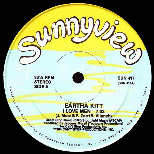 Eartha Kitt : I Love Men (12", Maxi)