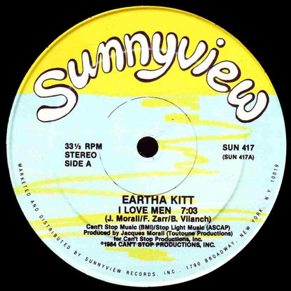 Eartha Kitt : I Love Men (12", Maxi)