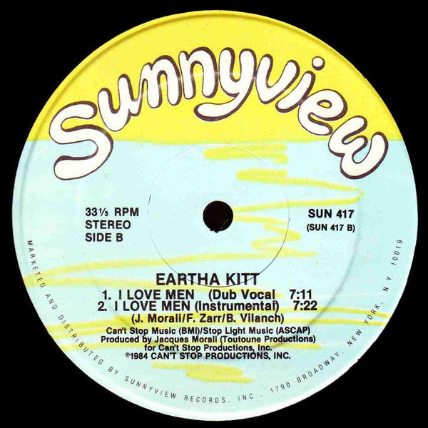Eartha Kitt : I Love Men (12", Maxi)