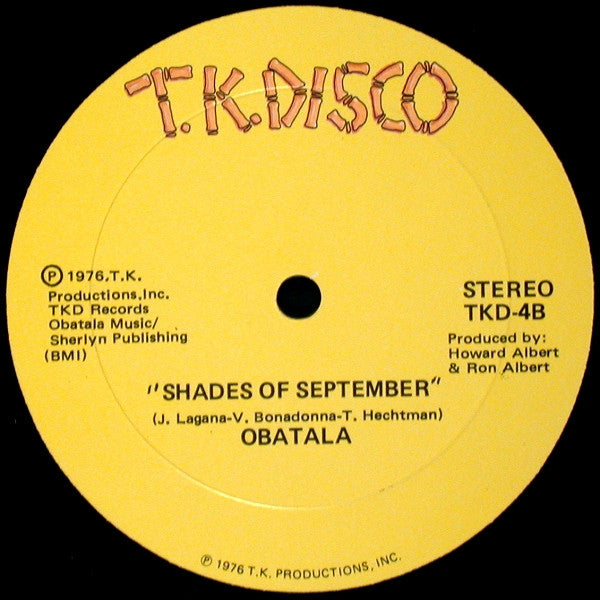 Obatala : I'll Remember April / Shades Of September (12")