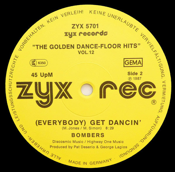 Jigsaw (3) / Bombers : The Golden Dance-Floor Hits Vol. 12 (12")