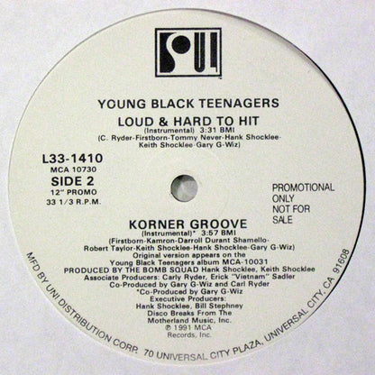 Young Black Teenagers : Loud & Hard To Hit / Korner Groove (12", Single, Promo)