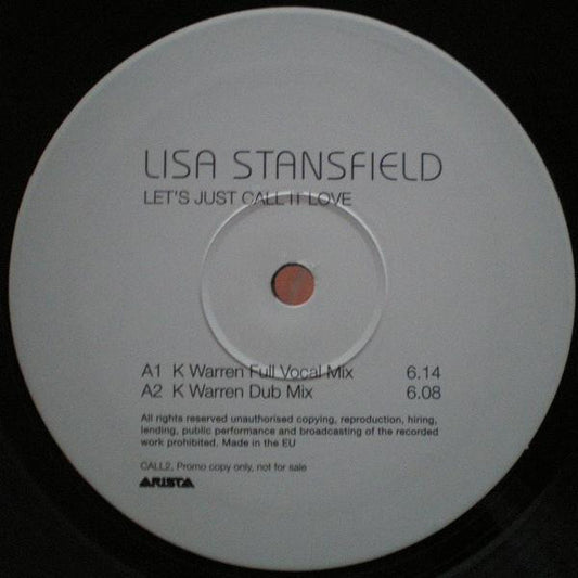 Lisa Stansfield : Let's Just Call It Love (12", Promo)