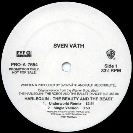 Sven Väth : Harlequin - The Beauty And The Beast (2x12", Promo)