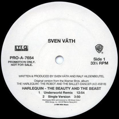 Sven Väth : Harlequin - The Beauty And The Beast (2x12", Promo)