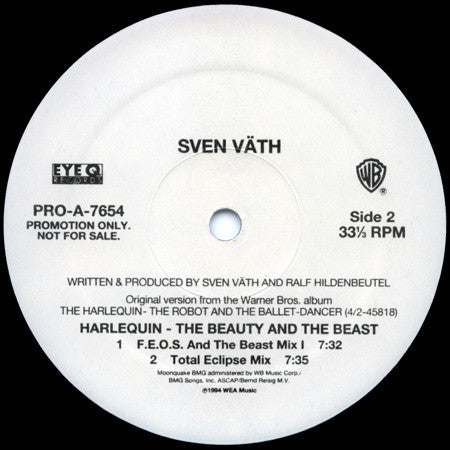 Sven Väth : Harlequin - The Beauty And The Beast (2x12", Promo)