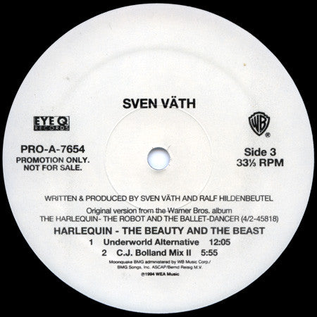 Sven Väth : Harlequin - The Beauty And The Beast (2x12", Promo)