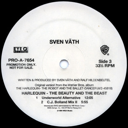 Sven Väth : Harlequin - The Beauty And The Beast (2x12", Promo)