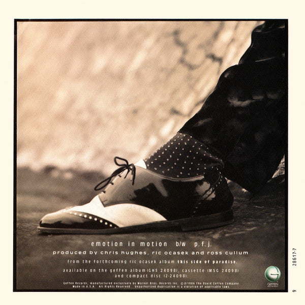 Ric Ocasek : Emotion In Motion (7", Single, Spe)