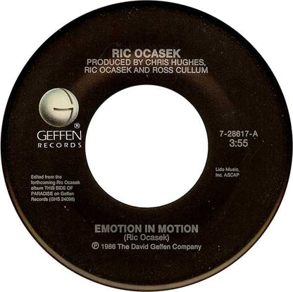 Ric Ocasek : Emotion In Motion (7", Single, Spe)