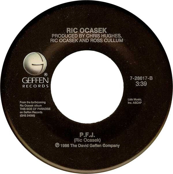 Ric Ocasek : Emotion In Motion (7", Single, Spe)