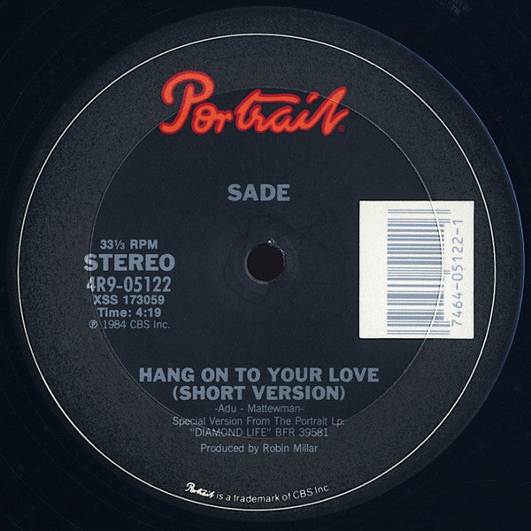 Sade : Hang On To Your Love (12" Version) (12", Single)