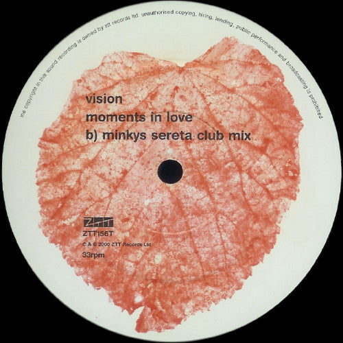 Vision (15) : Moments In Love (Rob Searles Anthem Mix) (12")
