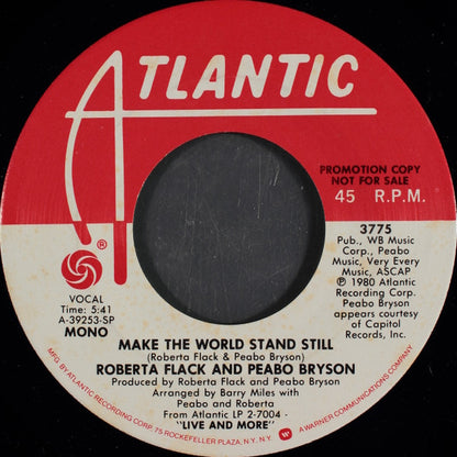 Roberta Flack And Peabo Bryson : Make The World Stand Still (7", Mono, Promo)