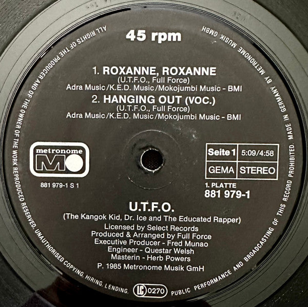 UTFO : The Full Story Of Roxanne (2x12", Maxi)