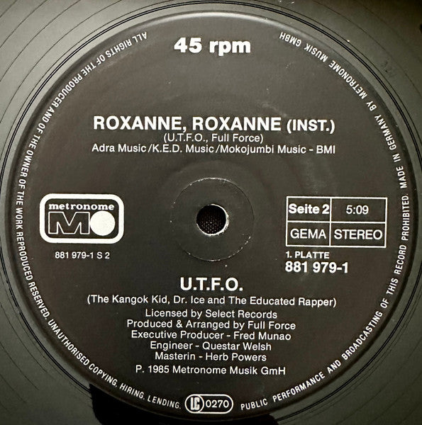 UTFO : The Full Story Of Roxanne (2x12", Maxi)