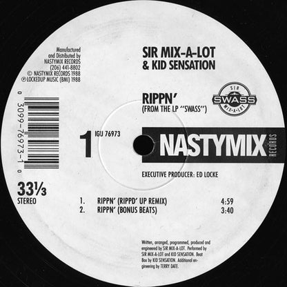 Sir Mix-A-Lot : Rippn' / Attack On The Stars (12", Single)