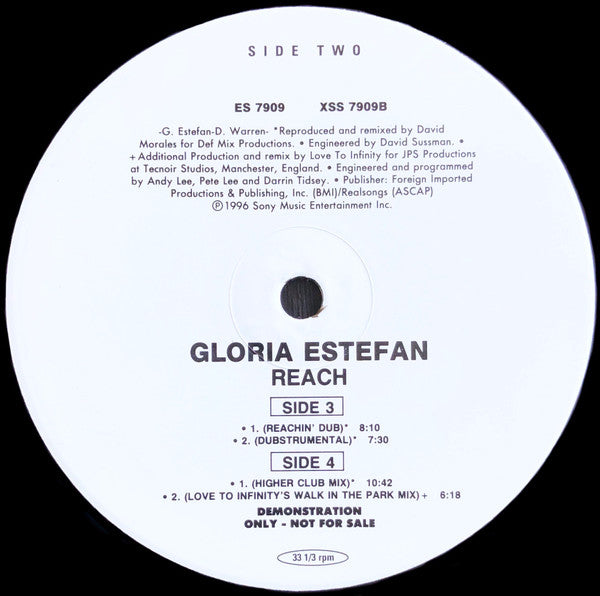 Gloria Estefan : Reach (2x12", Single, Promo, Spe)